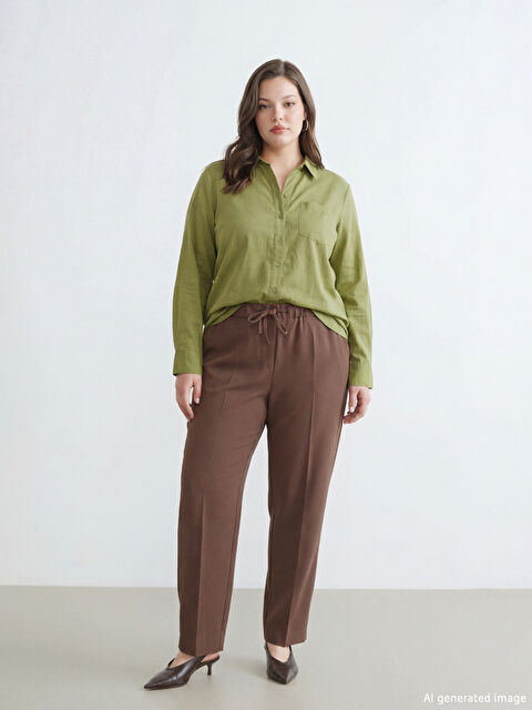 LCW Grace Beli Lastikli Kadın Pantolon - S6DJ19Z8-J0U