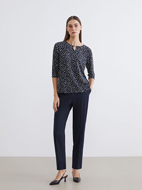 LCW Grace Beli Lastikli Dikiş Detaylı Kadın Pantolon - S6DJ23Z8-E1J