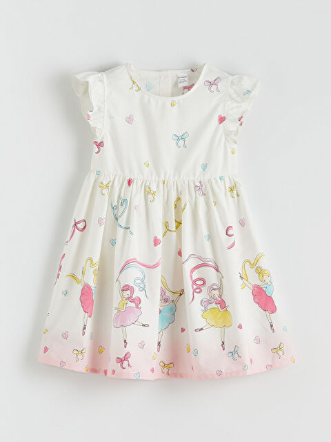 LCW Kids Fiyonk Desenli Kız Çocuk Elbise - S6DJ24Z1-R9J