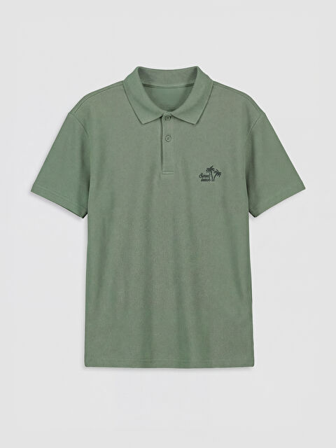 LCW Kids Polo Yaka Nakışlı Erkek Çocuk Tişört