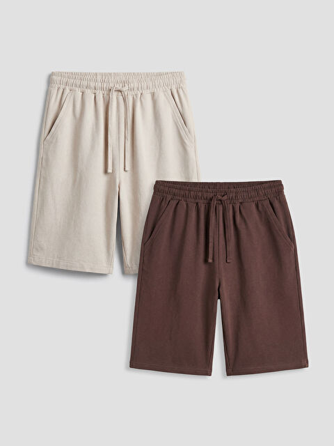 LCW Kids Beli Lastikli Erkek Çocuk Şort 2'li - S6DK20Z4-Z7U