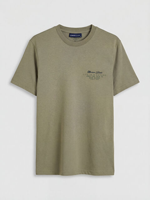 LCWAIKIKI Classic Bisiklet Yaka Baskılı Erkek Tişört - S6DK27Z8-8YX