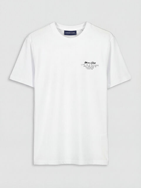 LCWAIKIKI Classic Bisiklet Yaka Baskılı Erkek Tişört - S6DK27Z8-Q6K