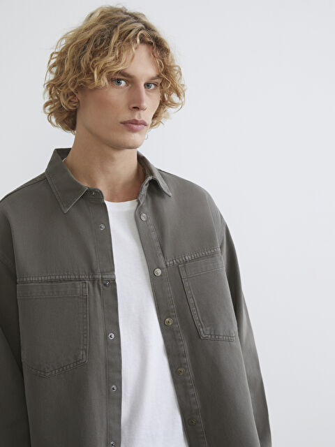 LCW Jeans Loose Fit Erkek Jean Gömlek - S6DK54Z8-VG4