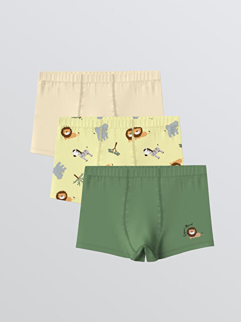 LCW Kids Printed Jersey Boys' Boxer 3-Pack - S6DL14Z1-LUG