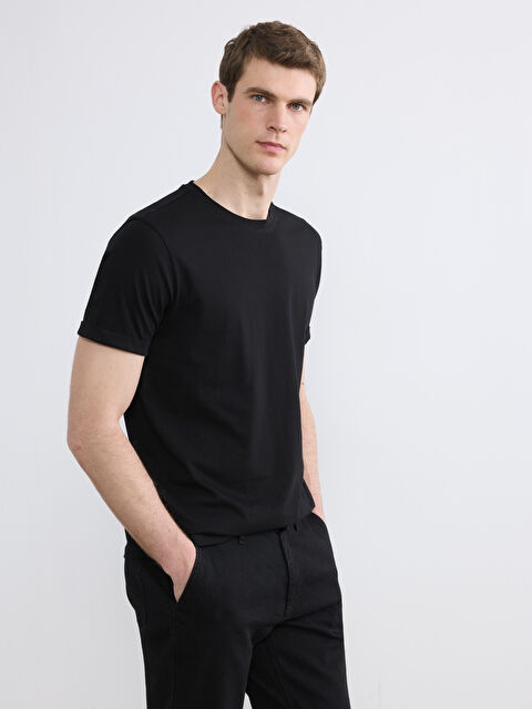 LCWAIKIKI Classic Slim Fit Crew Neck Men's T-Shirt - S6DL25Z8-CVL