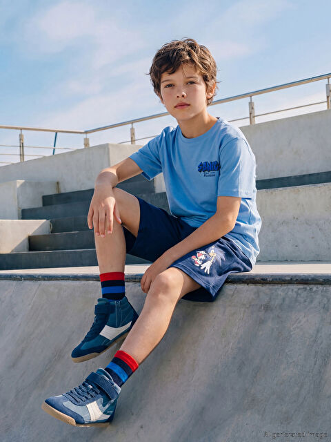 LCW Kids Sonic Baskılı Erkek Çocuk Şortlu Pijama Takımı