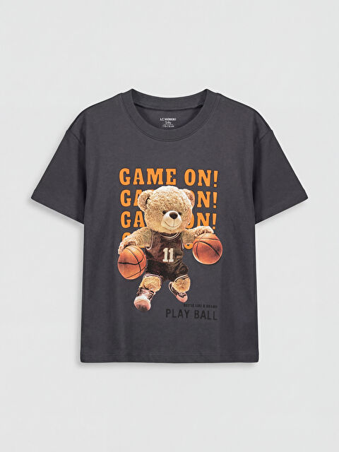 LCW baby Ұлдар антрацит түстес футболка - S6DL54Z1-HEF