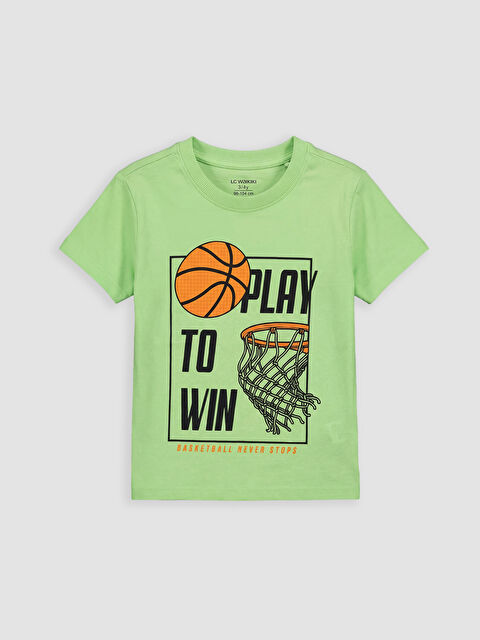 LCW Kids Ұлдар жасыл футболка - S6DL72Z1-FPU