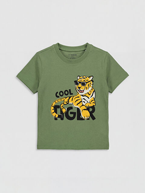 LCW Kids Ұлдар жасыл футболка - S6DL78Z1-GX7