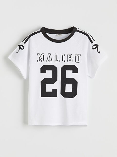 LCW Kids Malibu Baskılı Kız Çocuk Tişört - S6DL84Z4-Q6K