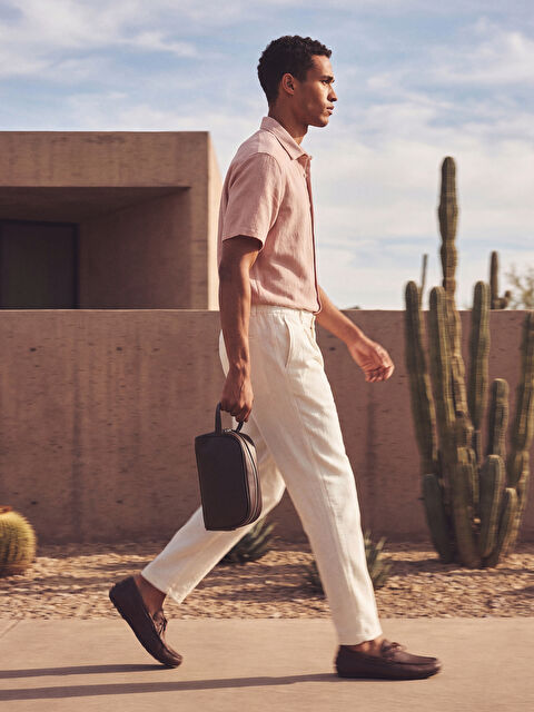 LCW Vision Regular Fit Keten Görünümlü Erkek Gömlek