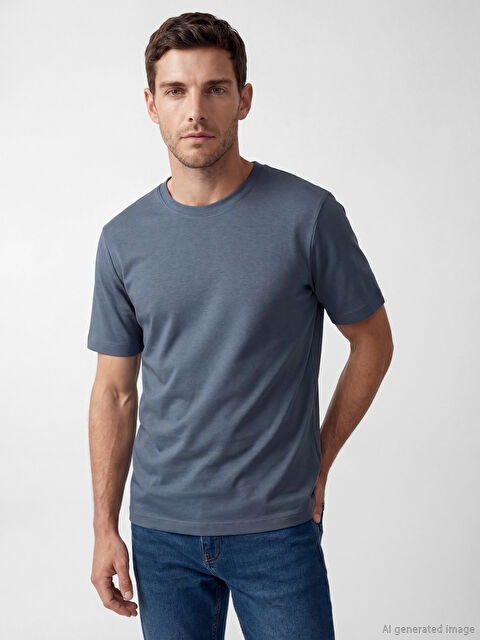 LCWAIKIKI Classic تي شيرت رجالي بياقة دائرية - S6DM20Z8-YW2