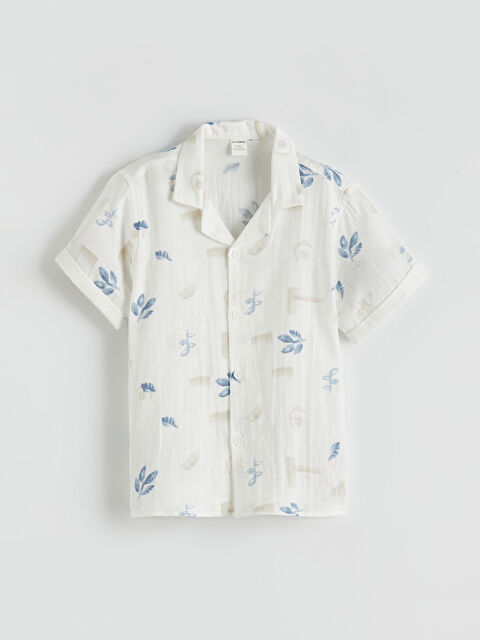 LCW Kids Patterned Poplin Shirt for Boys - S6DN71Z1-LRA