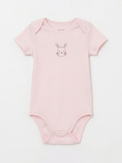 LCW baby Tavşan Baskılı Kız Bebek Çıtçıtlı Body - S6DN78Z1-VWX