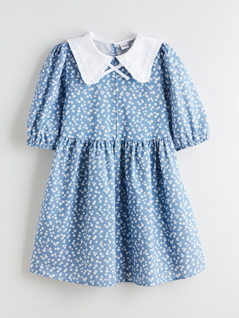 LCW Kids Bebe Yaka Çiçekli Kız Çocuk Elbise - S6DO51Z4-LQQ