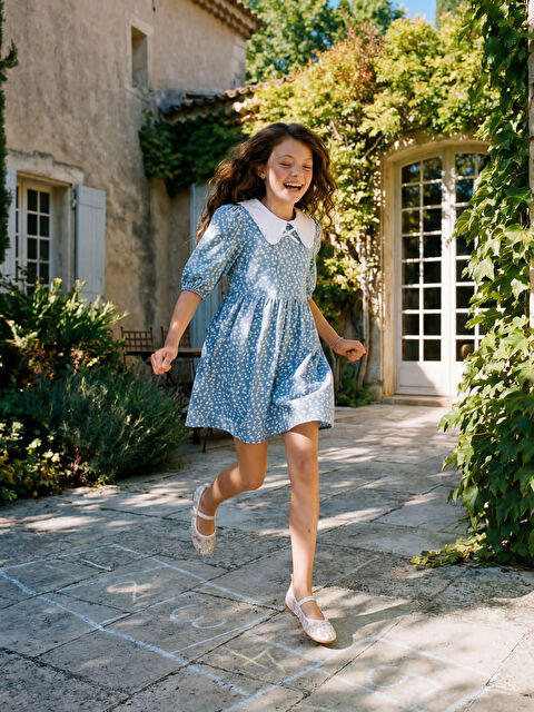 LCW Kids Bebe Yaka Çiçekli Kız Çocuk Elbise - S6DO51Z4-LQQ