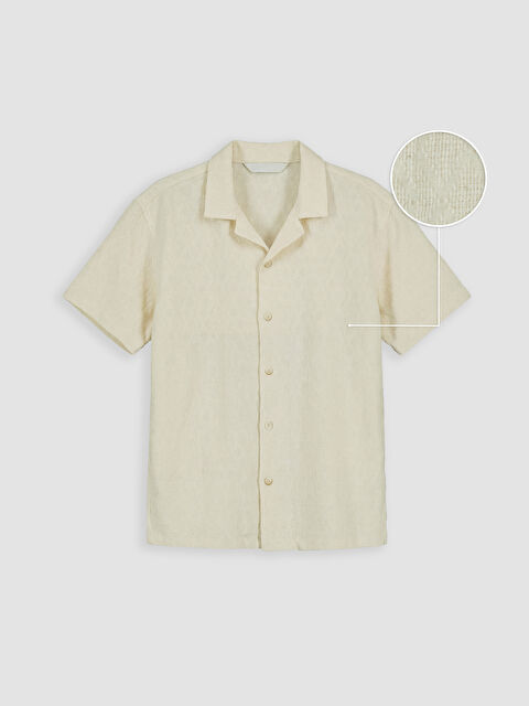 LCW Kids Keten Karışımlı Erkek Çocuk Gömlek