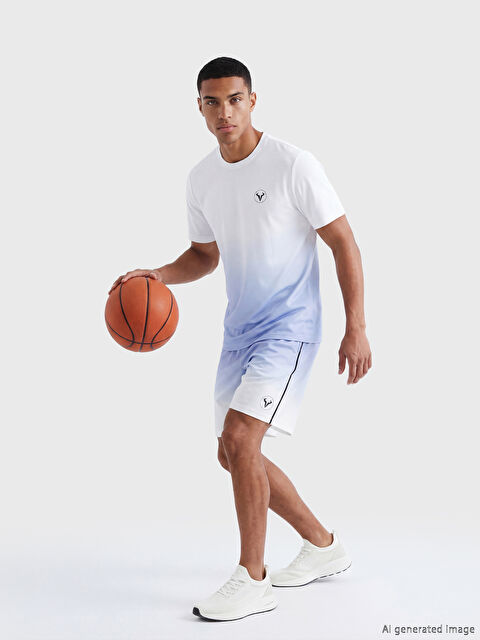 XSIDE ACTIVE Regular Fit Beli Lastikli Baskılı Erkek Spor Şort