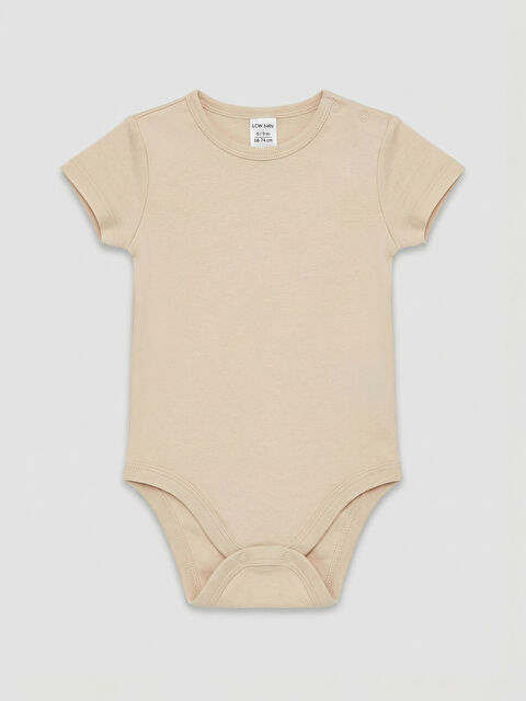 LCW baby Bisiklet Yaka Erkek Bebek Çıtçıtlı Body