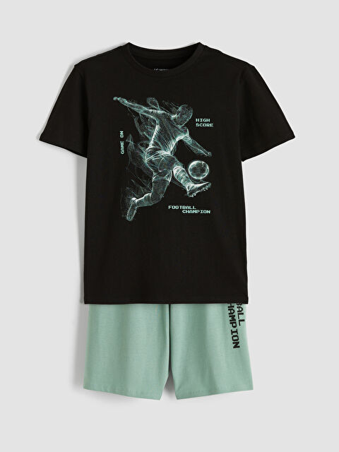 LCW Kids Boy BLACK Shortie Pyjama Set