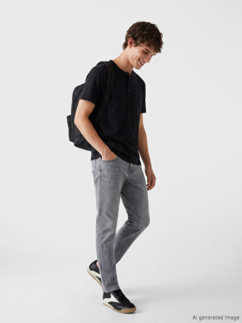 LCW Jeans 750 Slim Fit Erkek Jean Pantolon - S6DQ44Z8-GRD