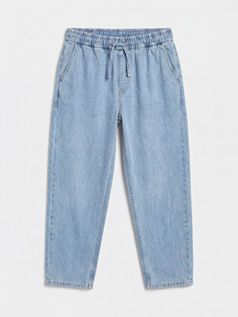 LCW Jeans سروال جينز نسائي بقصة بالون فيت بخصر مطاطي