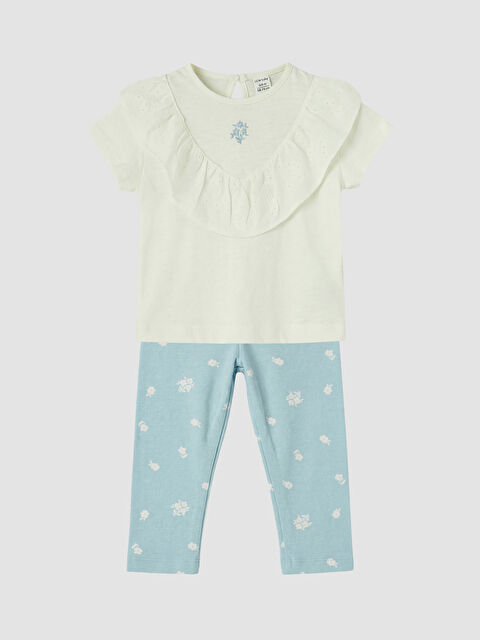 LCW baby Çiçekli Kız Bebek Takım