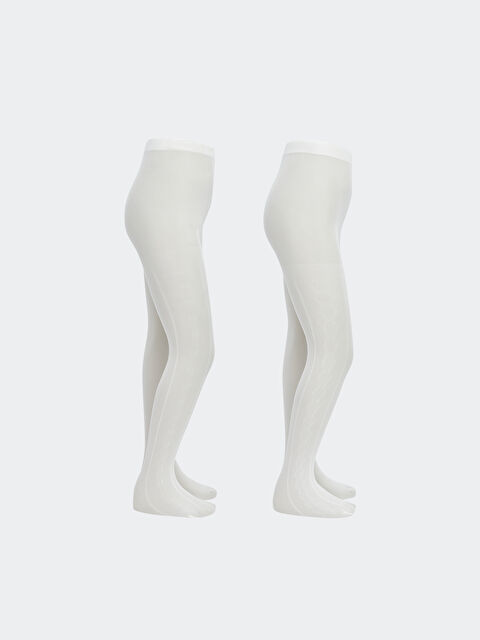 LCW Kids Desenli Kız Çocuk İnce Külotlu Çorap 2'li - S6DS17Z4-FEW