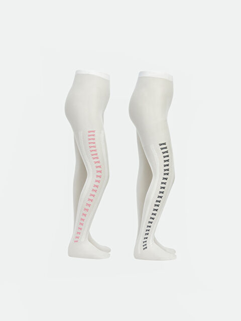 LCW Kids Fiyonk Detaylı Kız Çocuk İnce Külotlu Çorap 2'li - S6DS17Z4-FEW