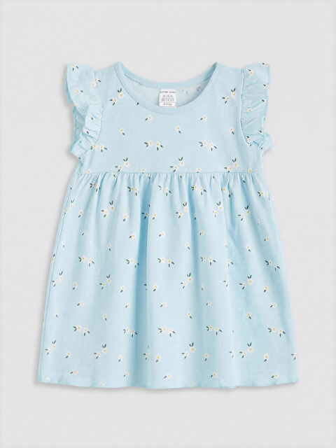LCW baby Çiçekli Kız Bebek Elbise