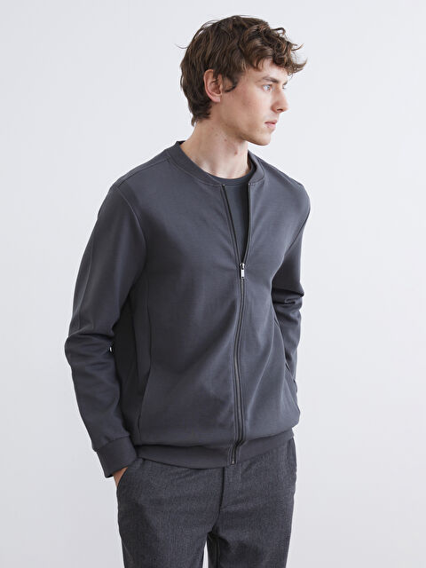 SOUTHBLUE Standart Kalıp Erkek Fermuarlı Sweatshirt - S6DS67Z8-KUA