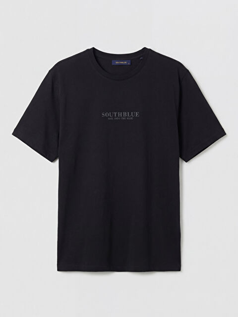 SOUTHBLUE Bisiklet Yaka Baskılı Erkek Penye Tişört