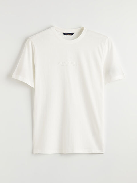 SOUTHBLUE Bisiklet Yaka Baskılı Erkek Penye Tişört - S6DS68Z8-R9J