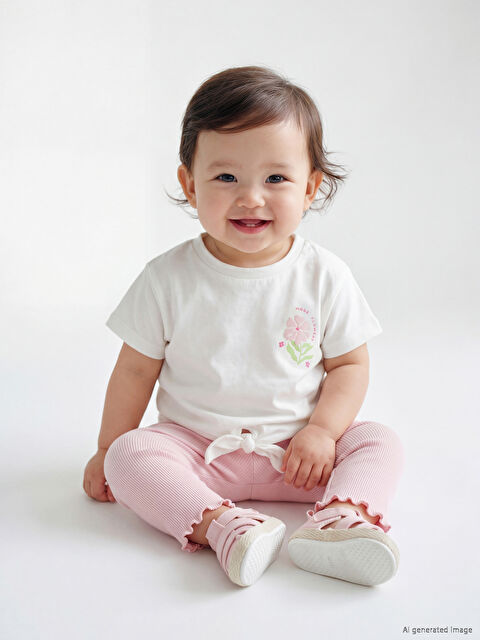 LCW baby Çiçek Baskılı Kız Bebek Takım