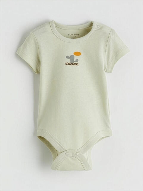 LCW baby Baskılı Erkek Bebek Çıtçıtlı Body