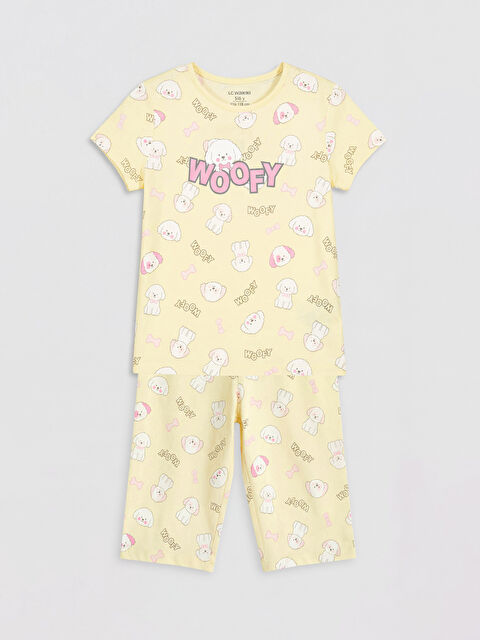 LCW Kids Bisiklet Yaka Kız Çocuk Pijama Takımı
