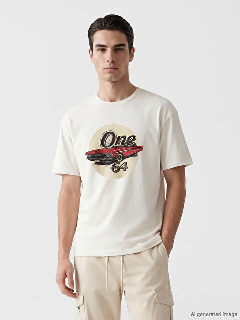 LC WAIKIKI Crew Neck Loose Fit Printed Men's T-Shirt