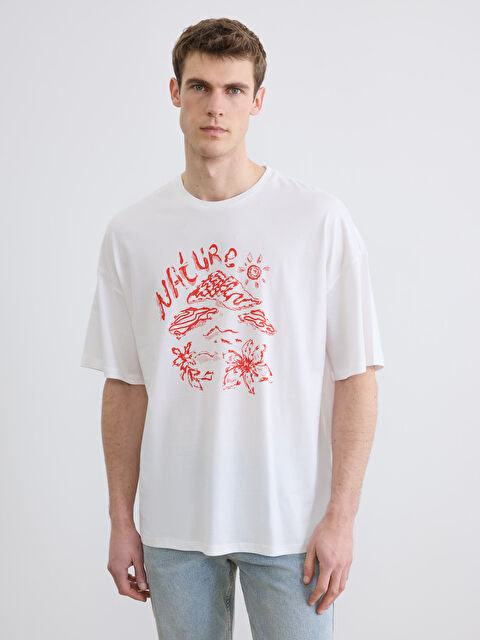 LC WAIKIKI Мъж Бяло Тениска - S6DU69Z8-Q6K