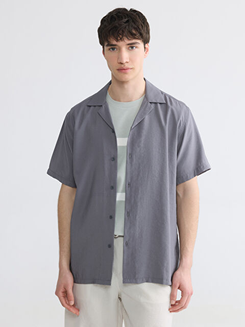 LC WAIKIKI Standart Kalıp Keten Görünümlü Erkek Gömlek