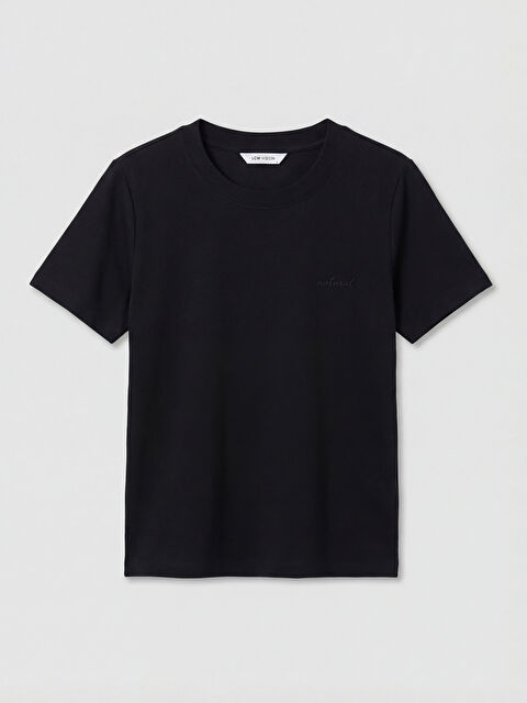 LCW Vision Crew Neck Embroidered Soft Touch Women's T-Shirt - S6DV68Z8-CVL