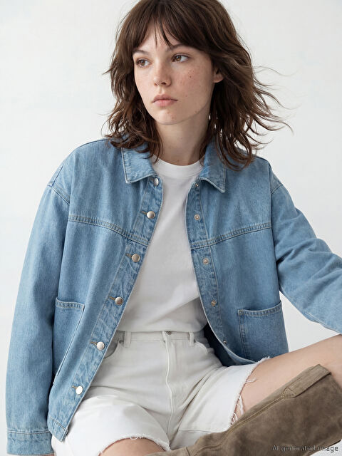 XSIDE Woman BLUE Denim Jacket - S6DV94Z8-K9M