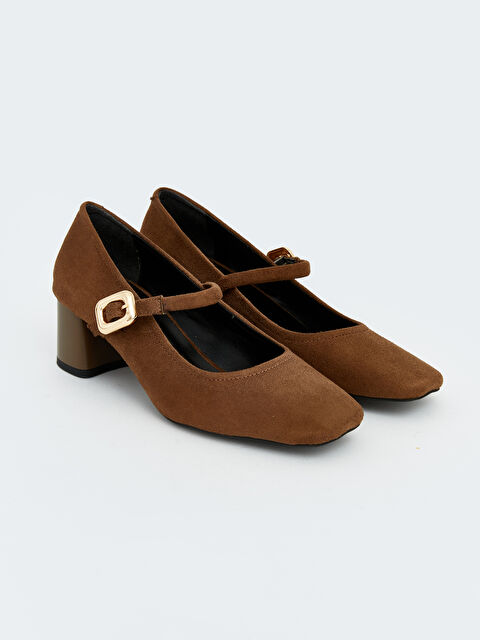 LCW STEPS Küt Burunlu Bantlı Kadın Topuklu Ayakkabı