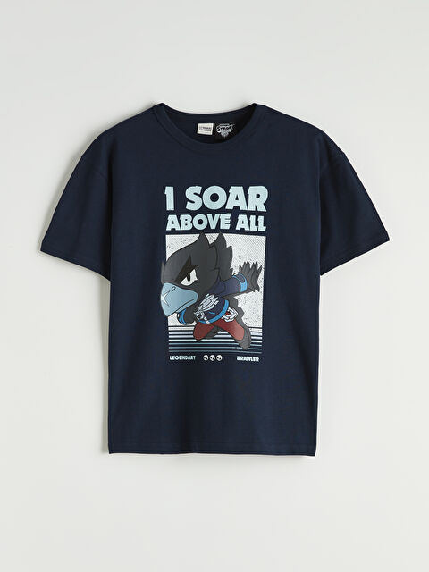 LCW Kids Bisiklet Yaka Brawl Stars Baskılı Erkek Çocuk Tişört - S6DY58Z4-DWP