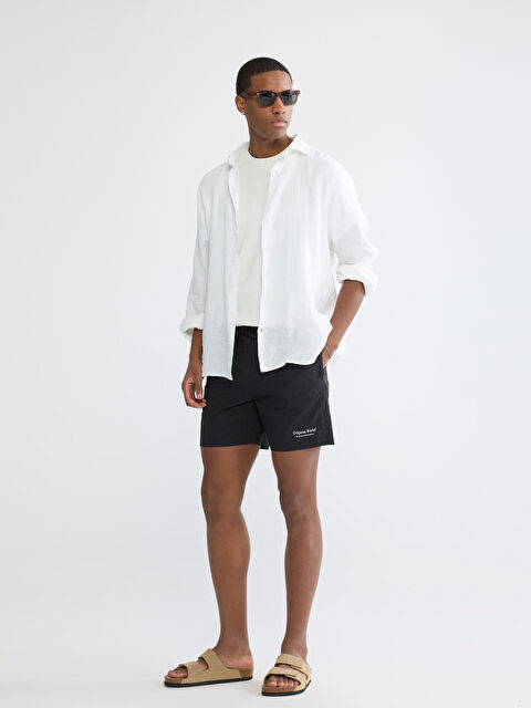 LCW SWIMWEAR Қысқа принтті ерлердің жүзуге арналған шортылары