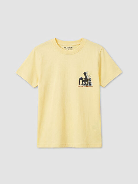 LCW ECO Bisiklet Yaka Baskılı Erkek Çocuk Tişört - S6EA26Z4-FRE