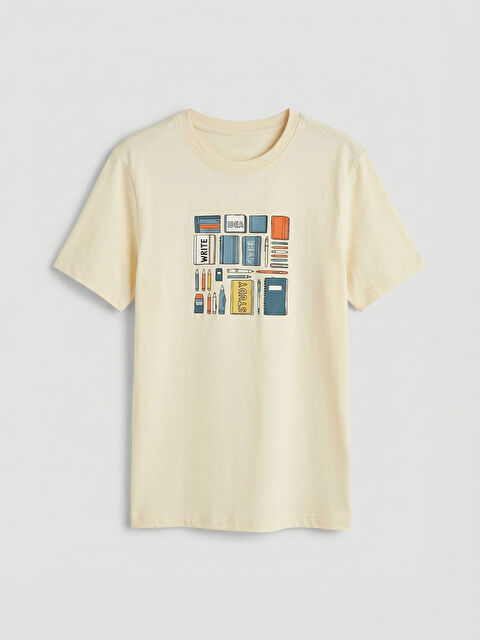 LC WAIKIKI Bisiklet Yaka Baskılı Erkek Çocuk Tişört - S6EA36Z4-FRG