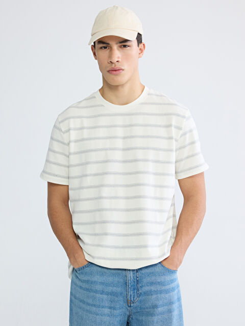 LCW ECO Bisiklet Yaka Çizgili Pike Erkek Tişört - S6EA41Z8-LE0