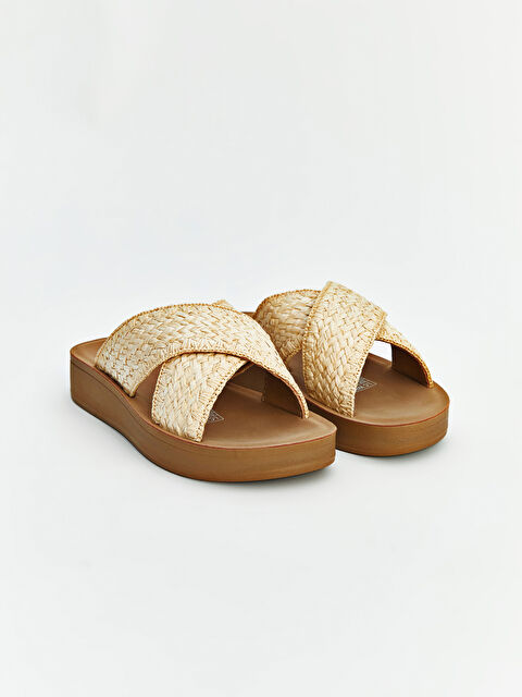 LCW STEPS Woman ECRU Sliders - S6EA71Z8-T9R