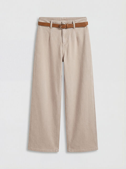 LCW Jeans Beli Kemerli Wideleg Kadın Jean Pantolon - S6EA86Z8-GC8